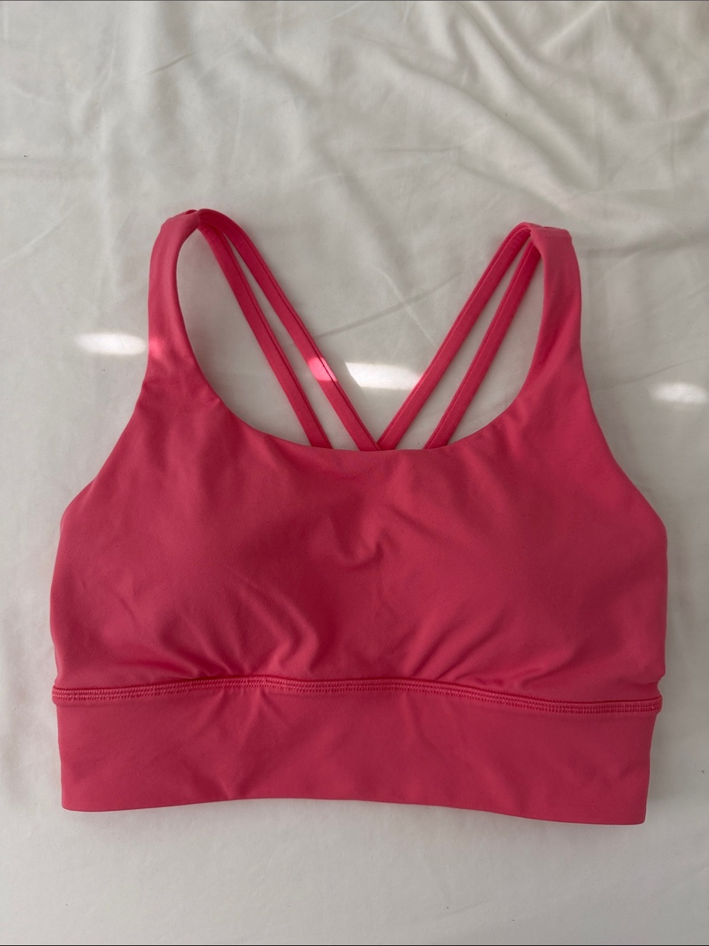 lululemon athletica Hot Pink Double-Cross Strap Sports Bra Size 6